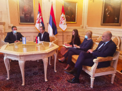 21 February 2022 The National Assembly Speaker in meeting with the Israeli Ambassador to Serbia
